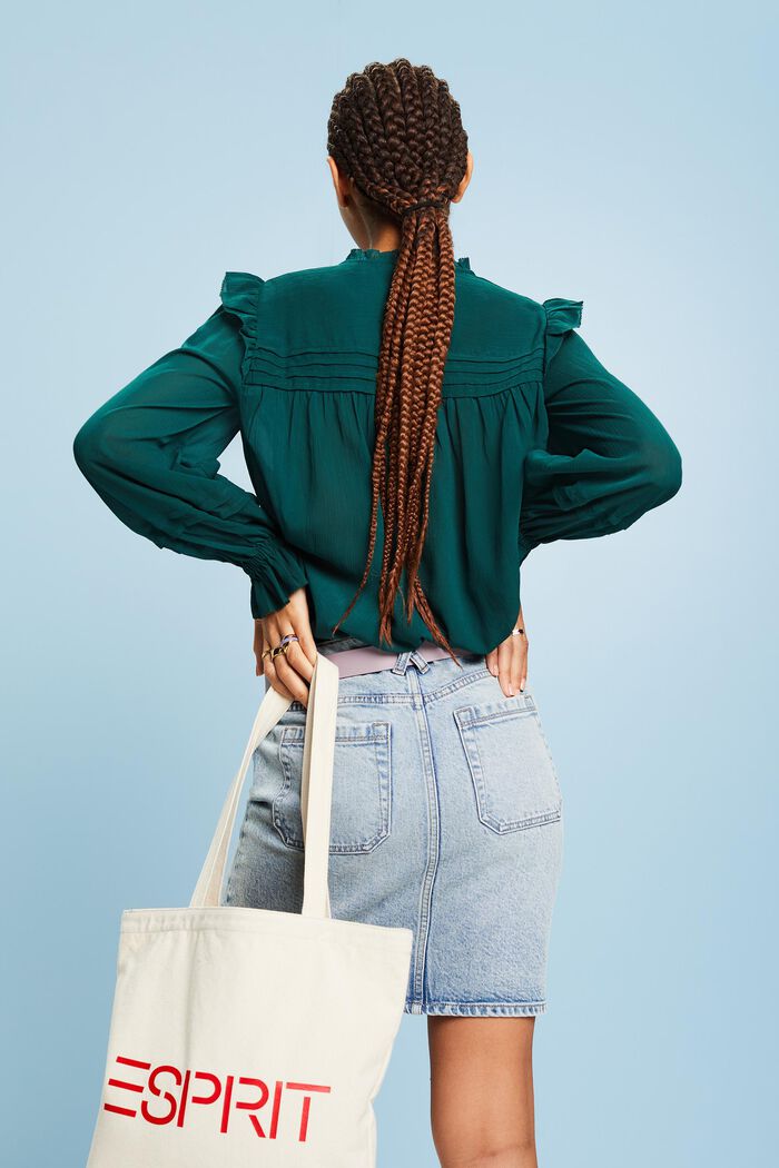 Chiffonbluse mit Rüschen