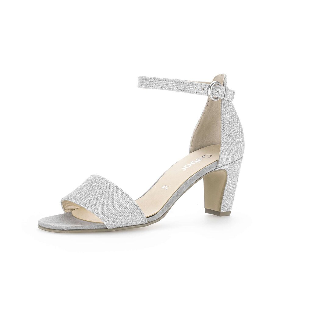 Gabor fashion Riemchensandale silber