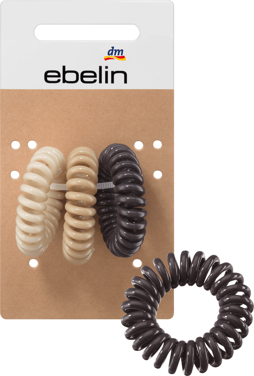 Haargummis Spirale Braun-Töne, 3 St