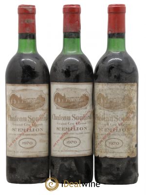 Château Soutard Grand Cru Classé  1970 - Lot de 3 Bouteilles