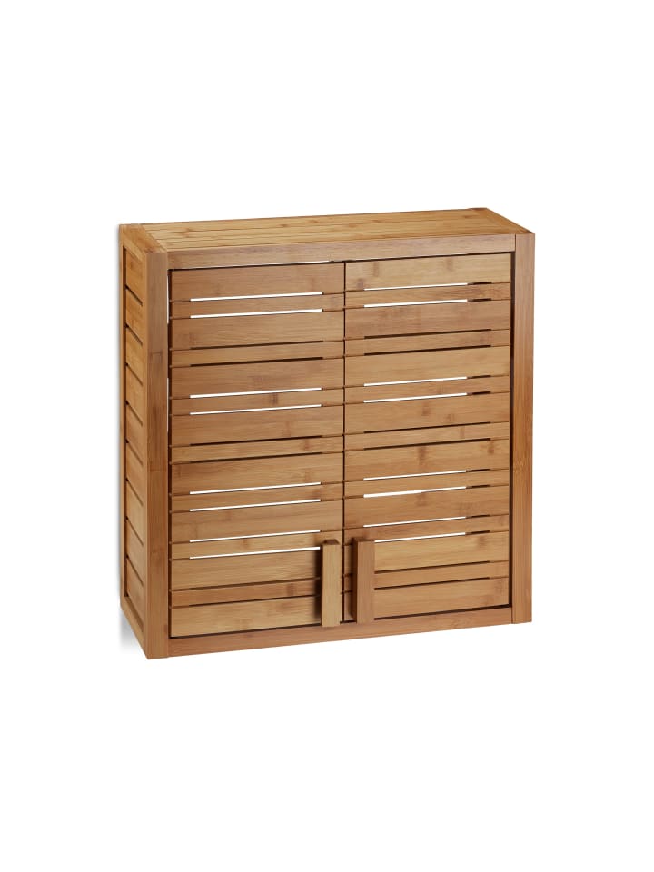 relaxdays Wandschrank in Natur - (B)56 x (H)56,5 x (T)21 cm günstig kaufen onesize