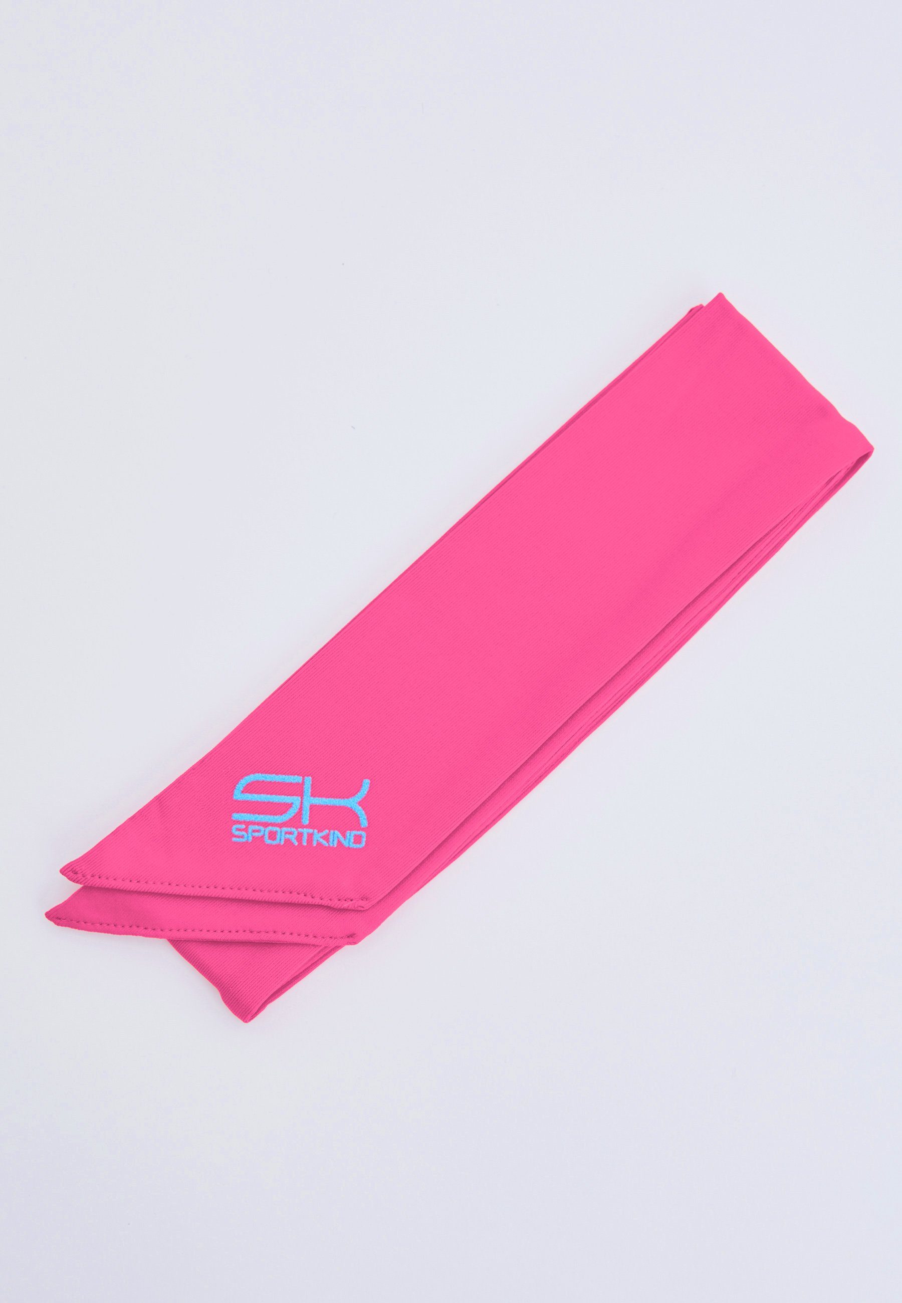 SPORTKIND Schweißband Tennis Stirnband Schweißband, unisex Kinder & Erwachsene, hibiscus pink