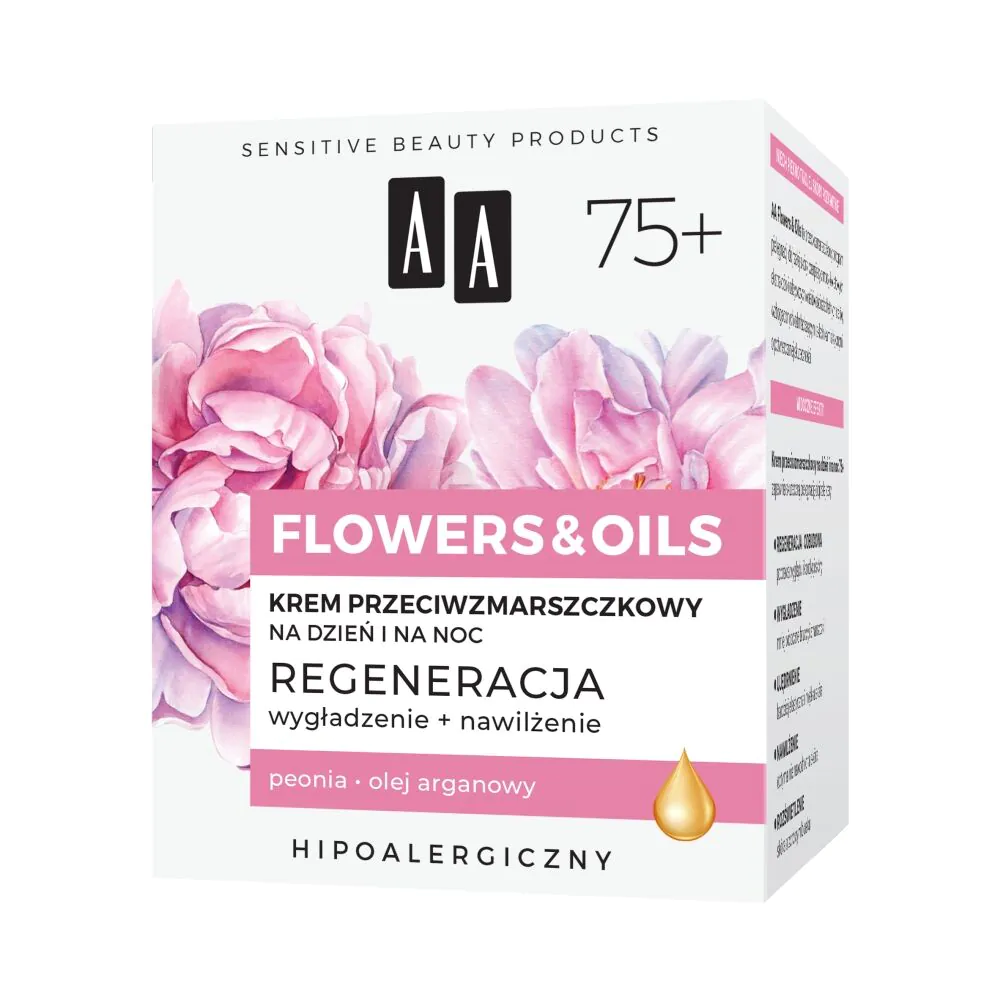 AA Flowers&Oils 75+ Genopbyggende antirynke dag- og natcreme