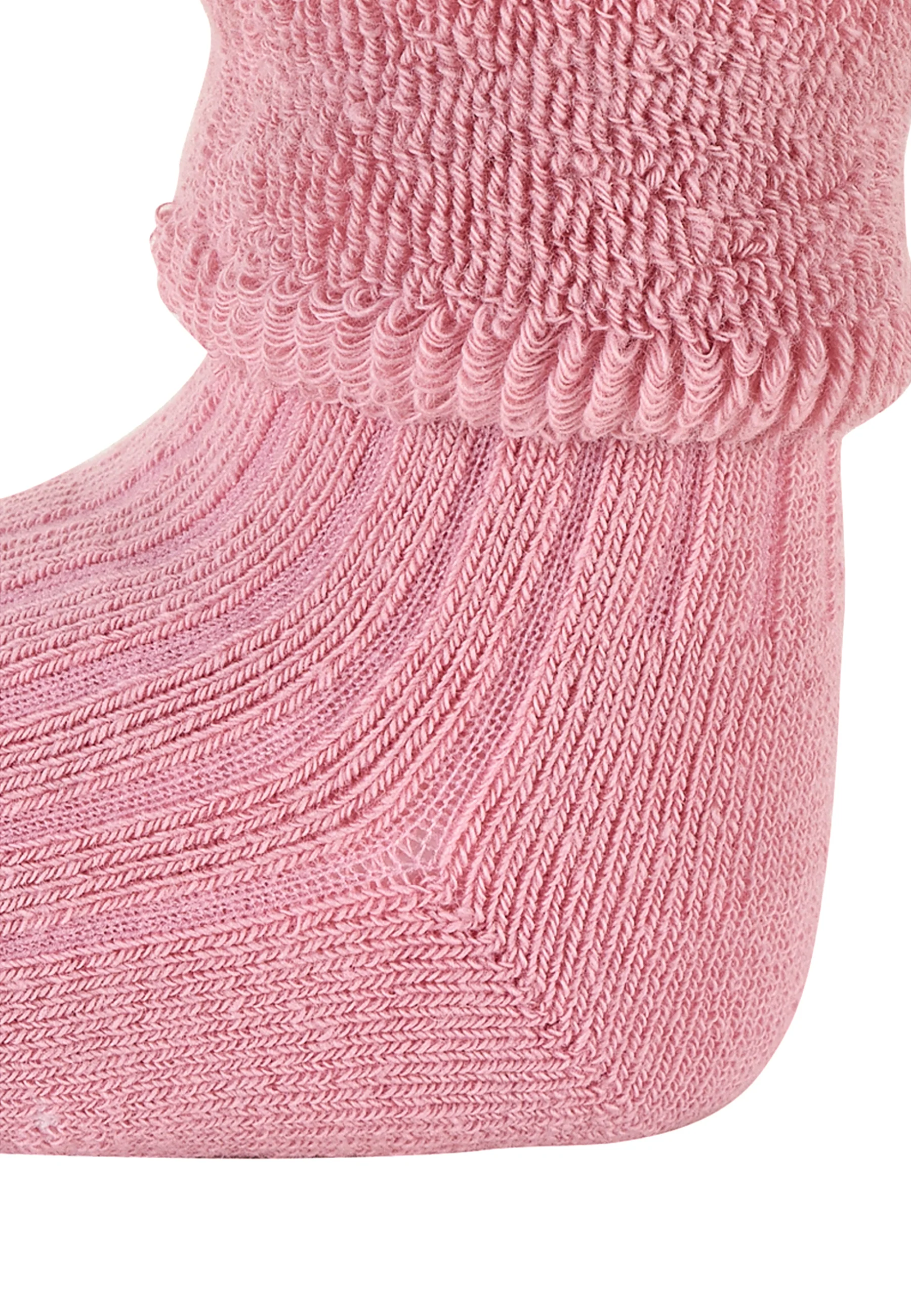 Babysocken uni mit Rippstruktur, Vollplüsch innen