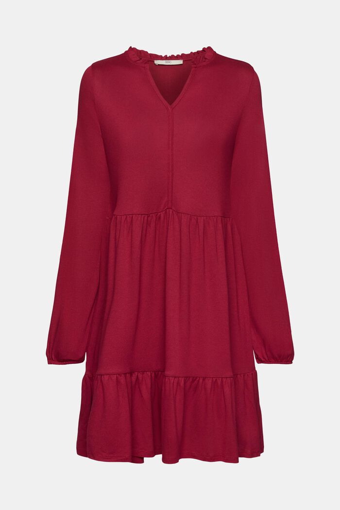 Minikleid mit Stufenvolant, LENZING™ ECOVERO™