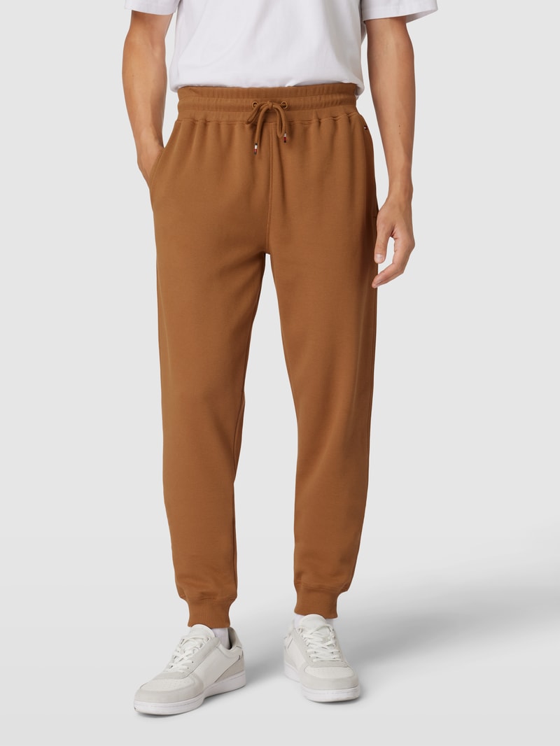 Sweathose mit Tunnelzug Modell 'TRACK PANT' in camel