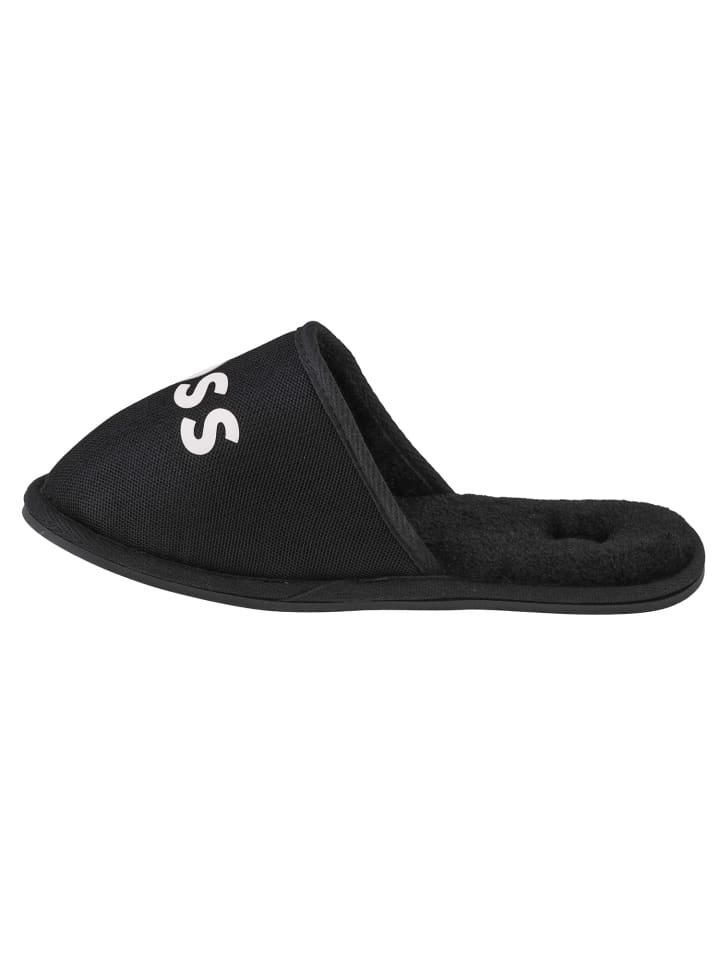 BOSS BOSS Logo Slippers in Schwarz günstig kaufen