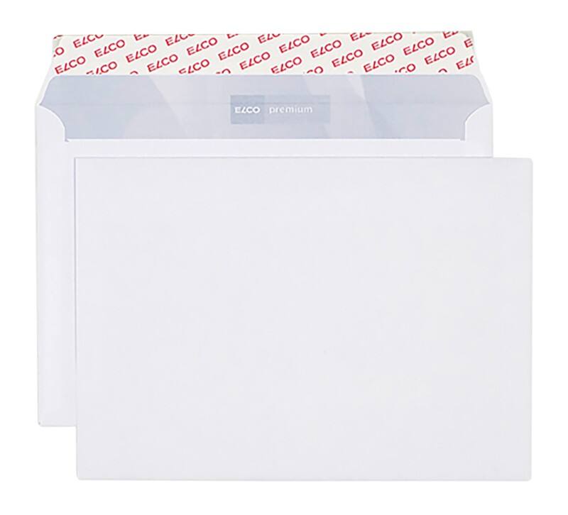 Elco Premium C5 Abziehstreifen Briefumschläge Weiß 229 (B) x 162 (H) mm Ohne Fenster 80 g/m²  500 Stück
