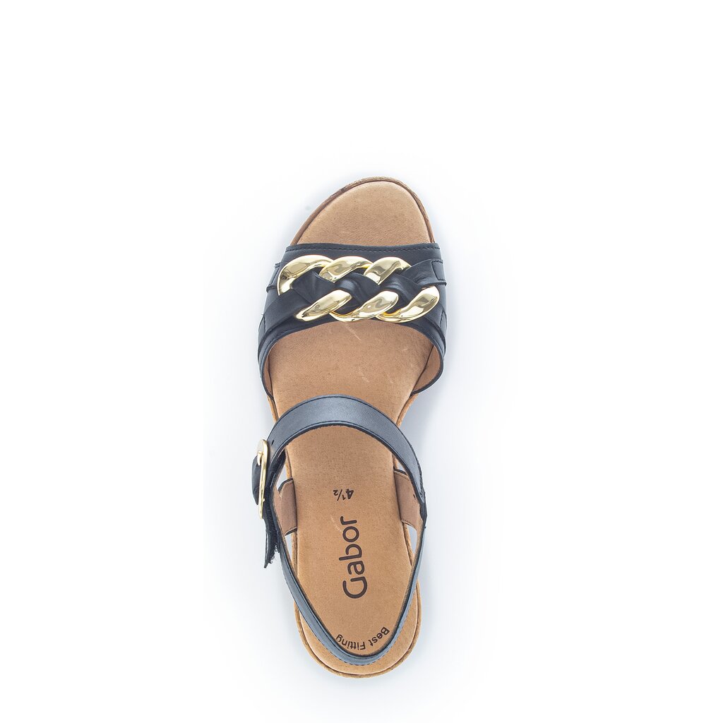 Gabor fashion Plateau Sandale schwarz