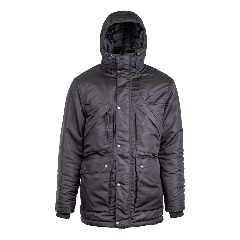 Winterjacke PARKA PVC Logo Ton in Ton