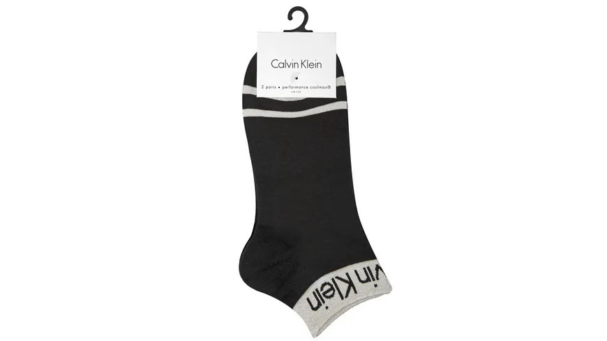 Calvin Klein Damen Sneaker Socken trendig 2er Pack black