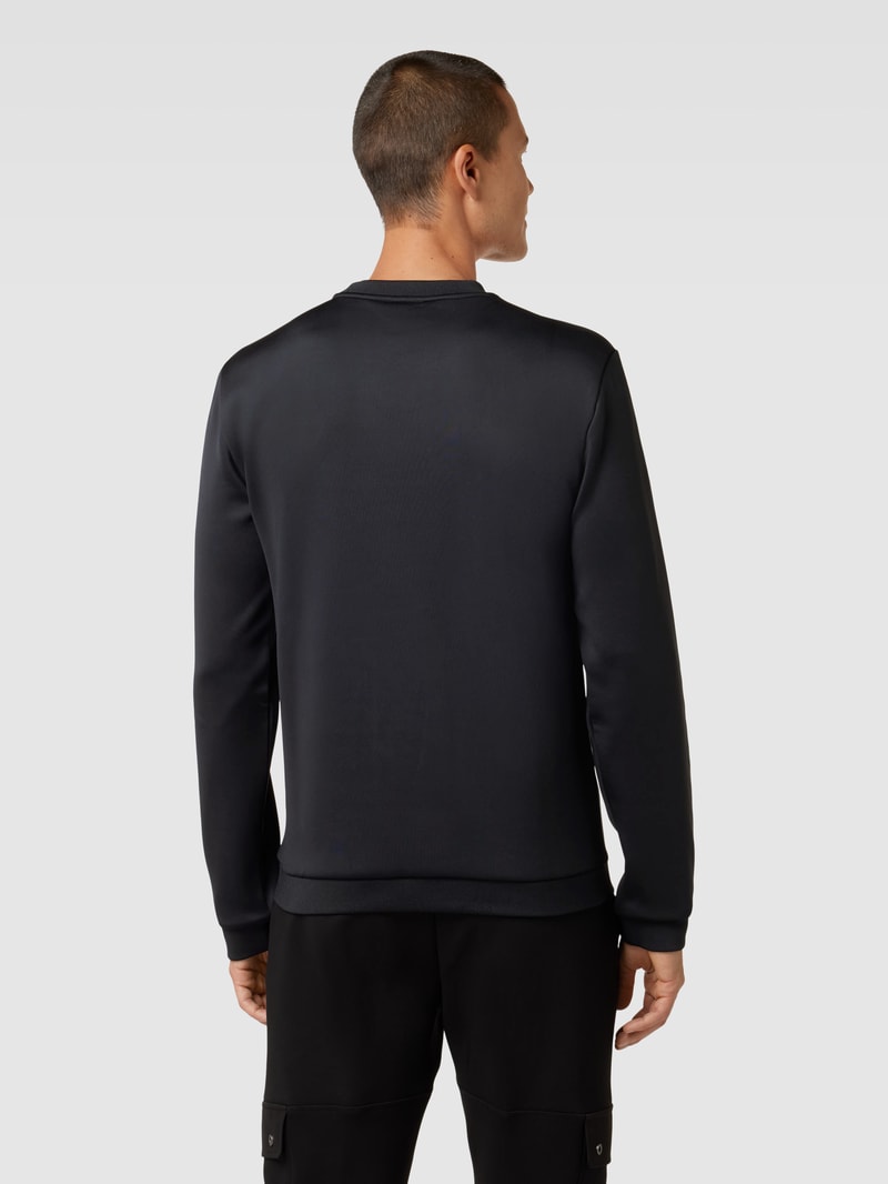 Sweatshirt mit Label-Detail in schwarz
