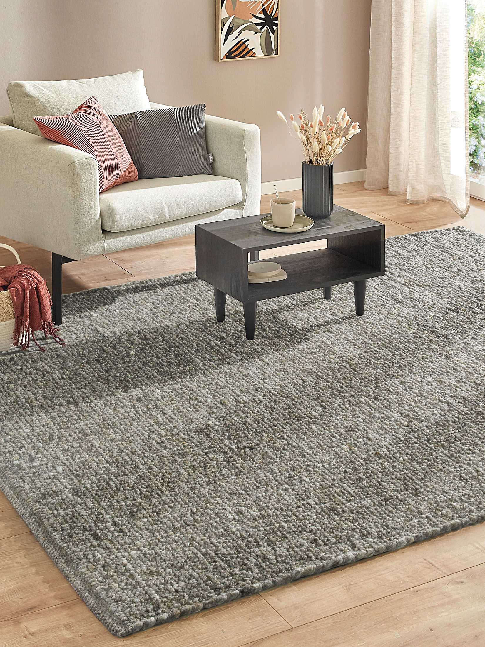 Walsertal Woll-Teppich, Taupe