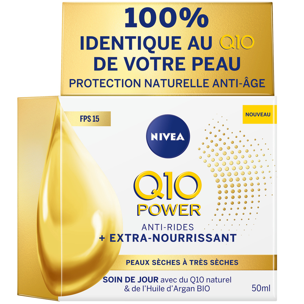 nivea Q10 POWER - Crème de jour extra-nourrissant Soin visage anti-âge peaux sèches