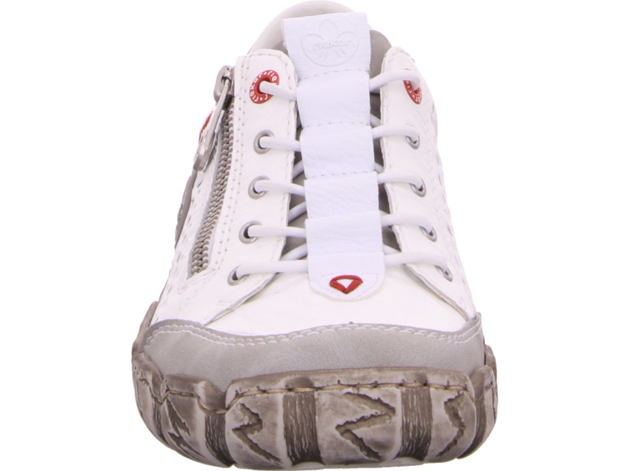 RIEKER Sportliche Slipper weiss