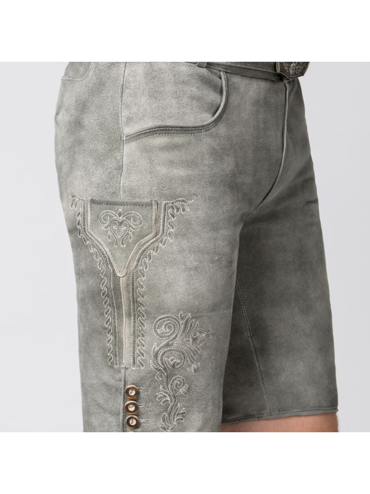Stockerpoint Lederhose Alois2 in grau günstig kaufen