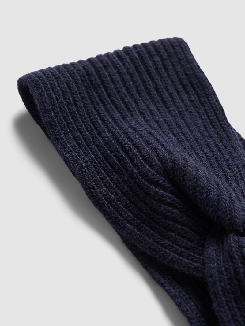 Stirnband in Wickel-Optik in marineblau