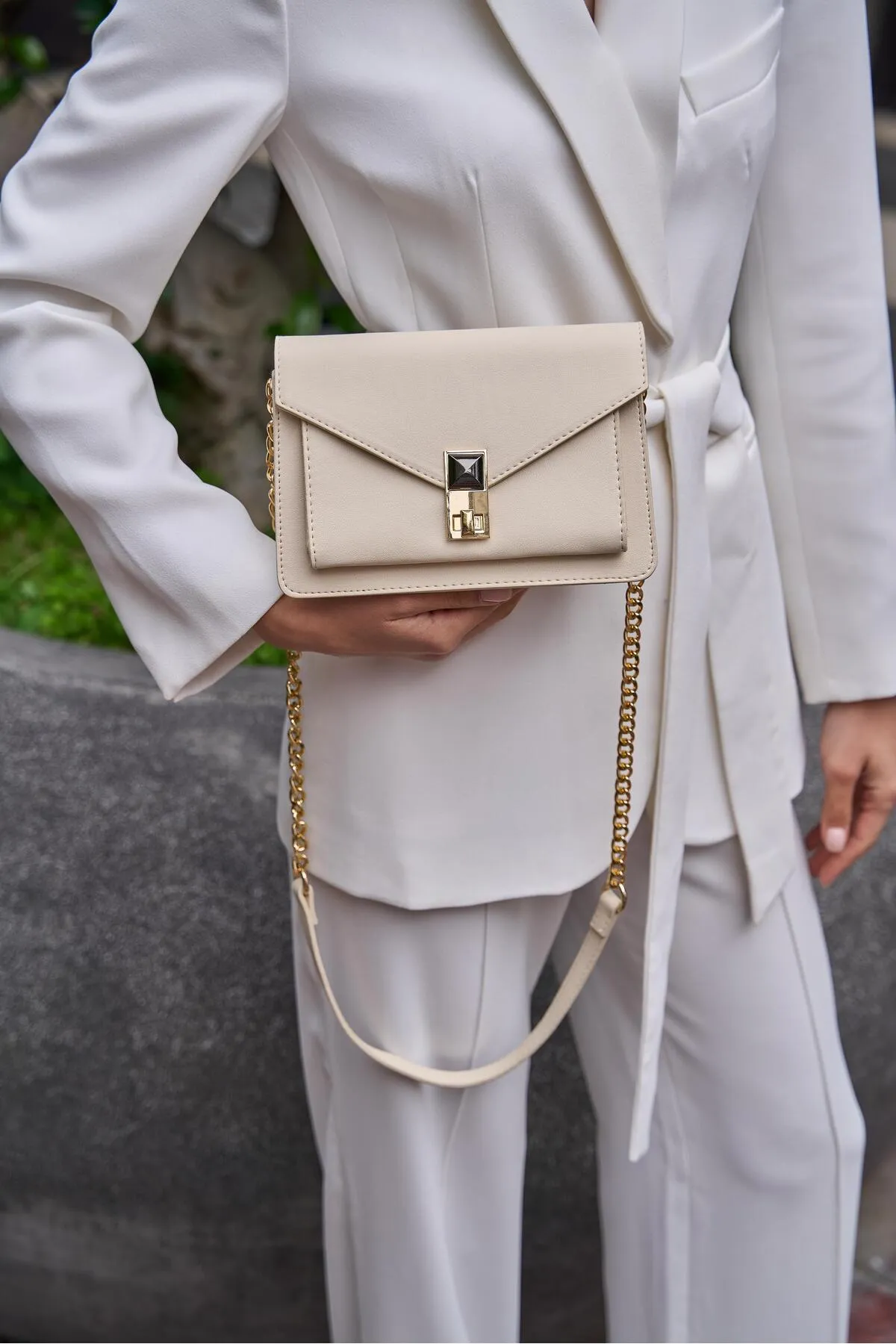 Madamra  Umhängetasche - Beige - Unifarben