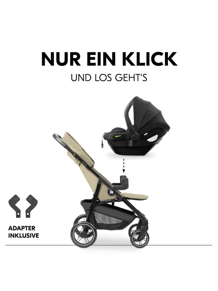 Hauck Buggy Shop N Care 2in1 Travel Set - Oliv in gruen günstig kaufen onesize