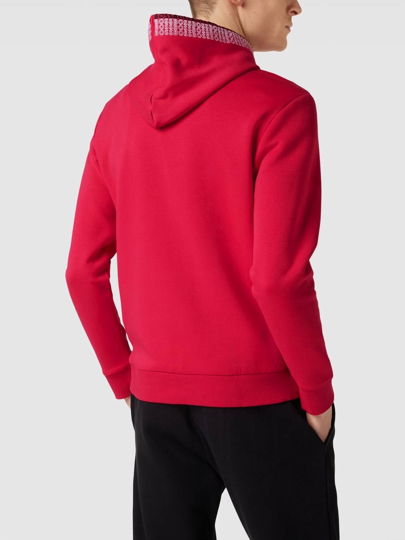 Hoodie mit Label-Stitching Modell 'Soody' in pink
