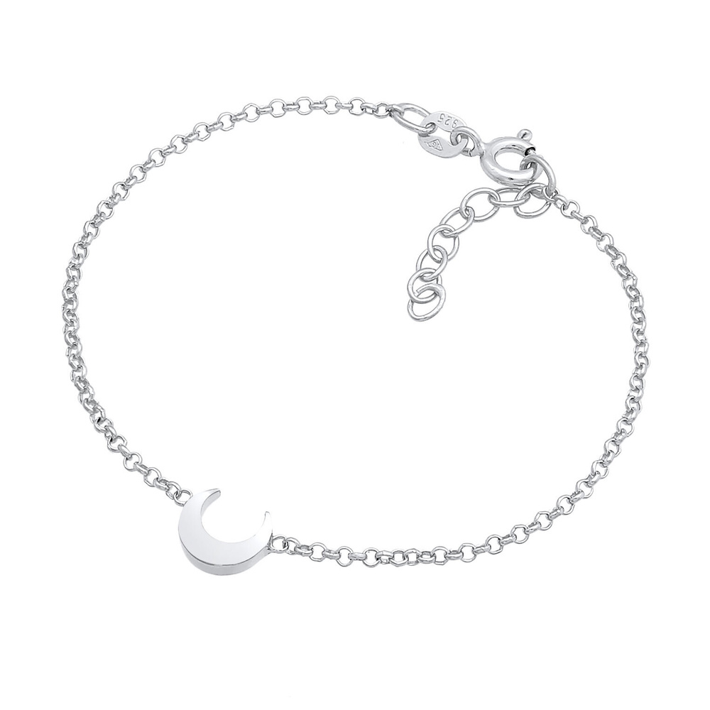 Elli Elli Bracelet Enfants pendentif demi-lune symbole astro en argent sterling 925 Bracelet