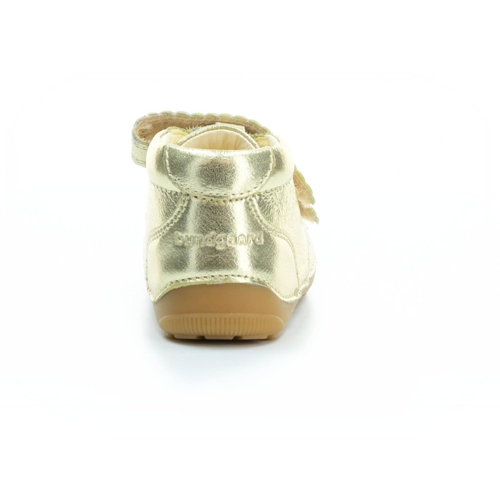 Bundgaard Petit Velcro Blondr Champagne goldene Mid Cut Barfußschuhe