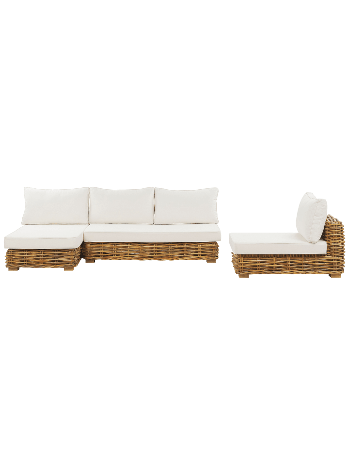 Beliani 4-tlg Lounge Set VARALLO in /Weiß günstig kaufen onesize