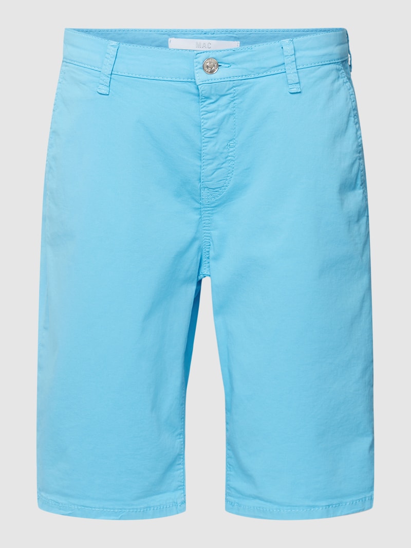 Chino-Shorts mit Allover-Print in blau
