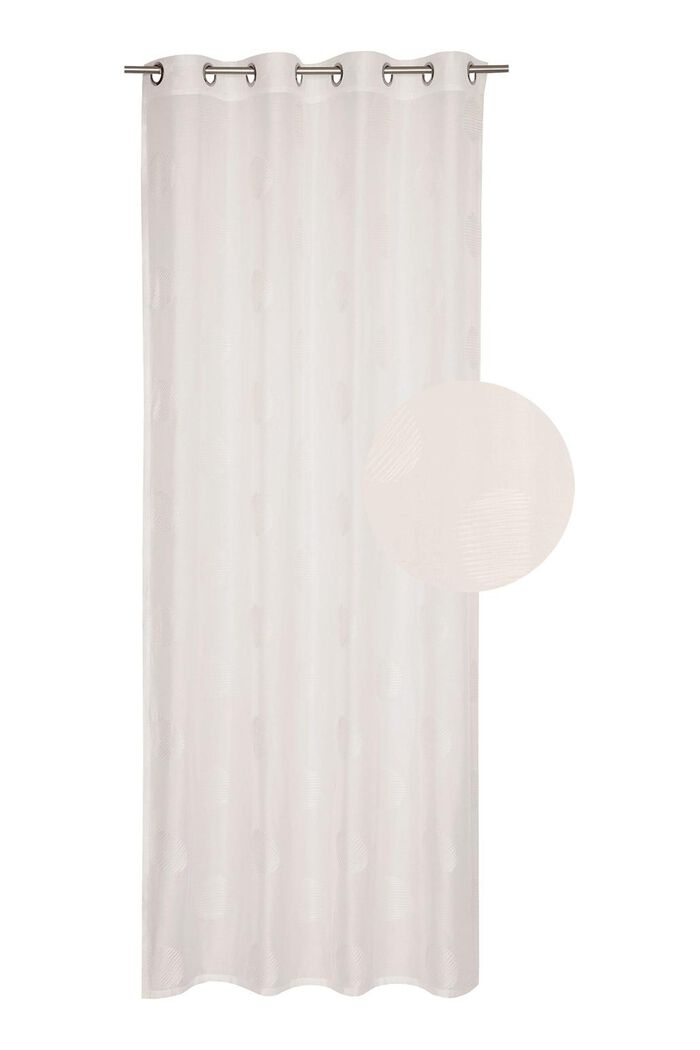 Transparenter Ösen-Vorhang mit Stickerei