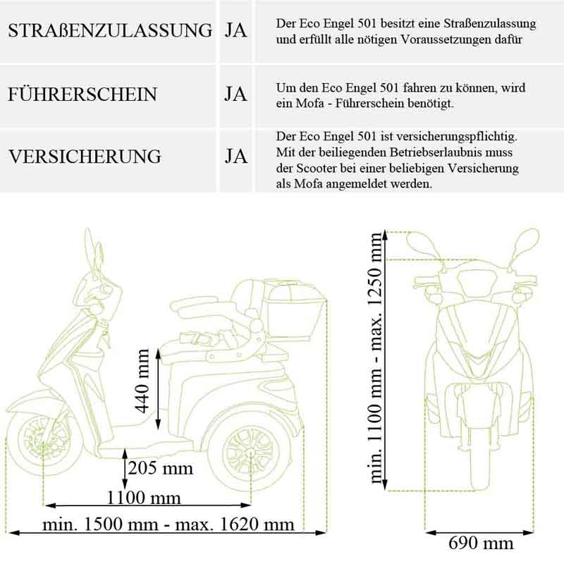 ECO ENGEL 501 Silber, 25 km/h Seniorenmobil