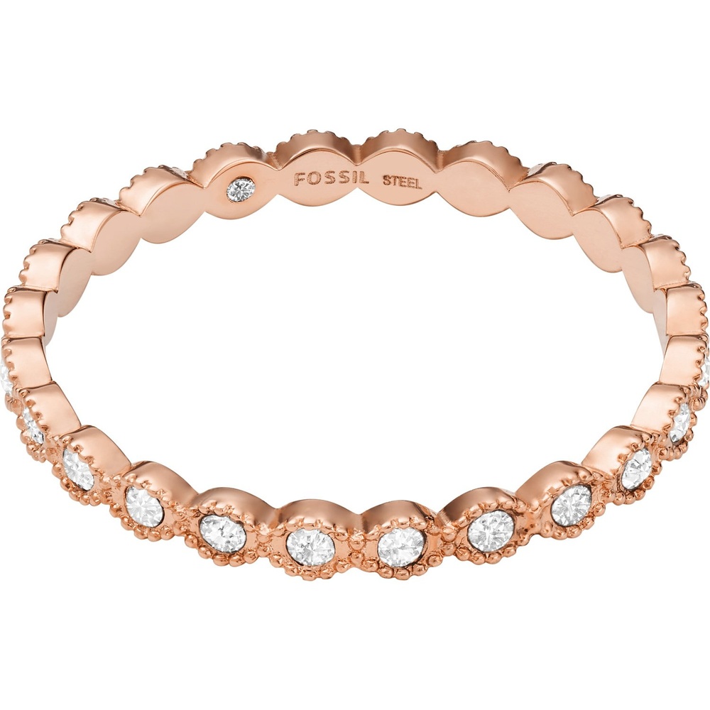 Fossil Bague pour femme Acier inoxydable or rose Bague