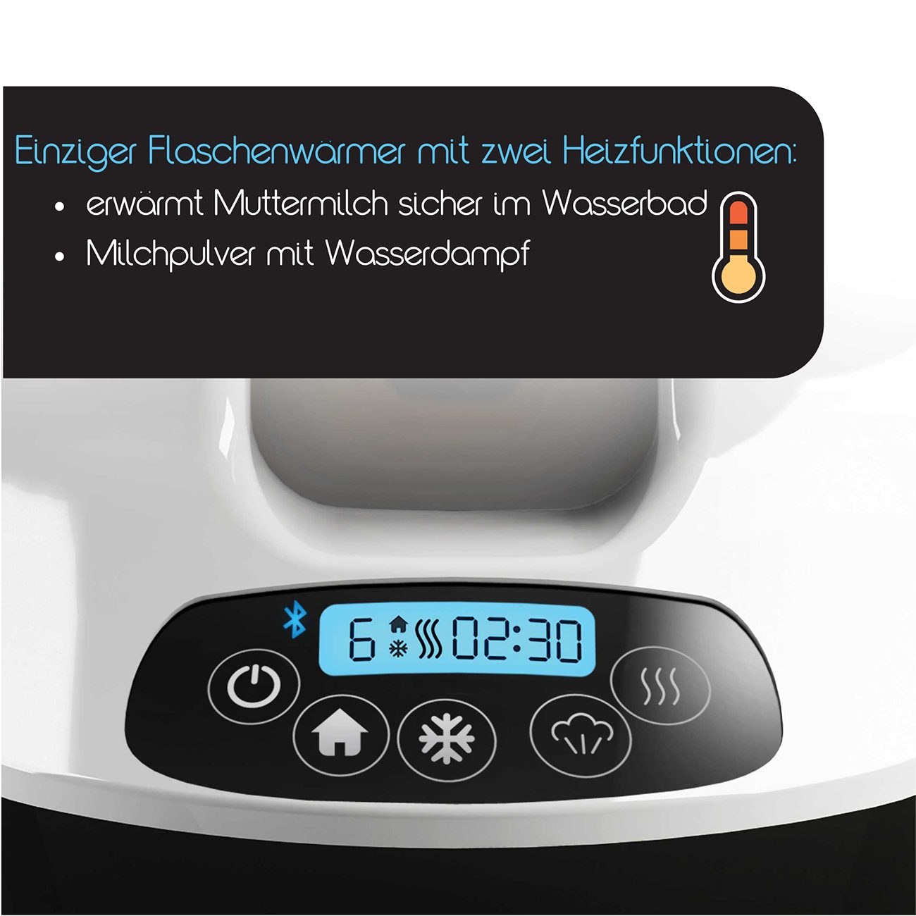 Baby Brezza Babyflaschenwärmer, Safe + Smart Bottle Warmer, Flaschen- und Babykostwärmer