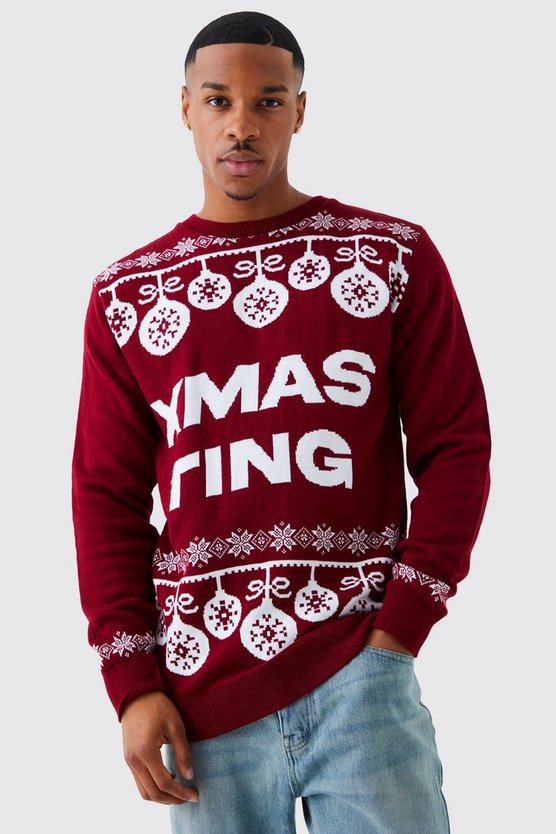 Weihnnachtspullover mit Xmas Ting Print