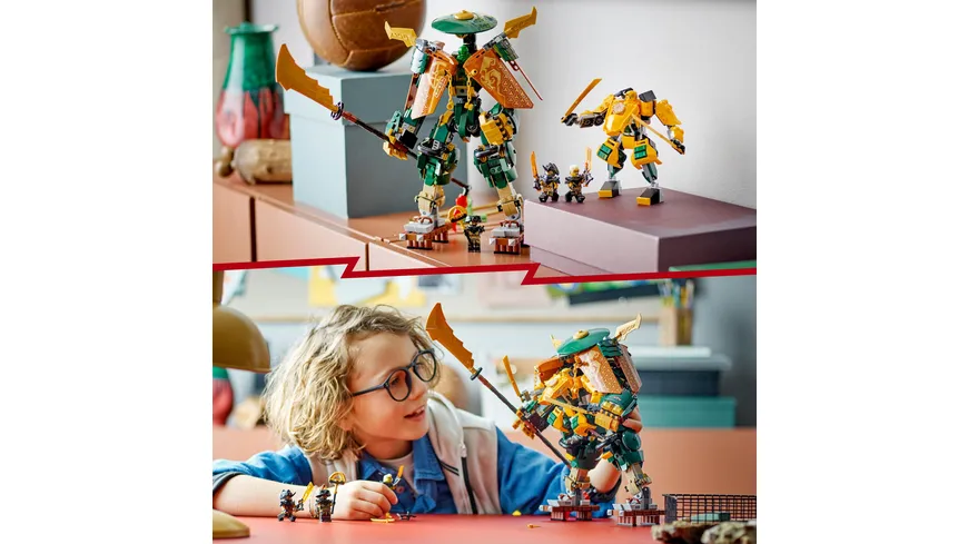 LEGO NINJAGO 71794 Lloyds und Arins Training-Mechs mit Action-Figuren