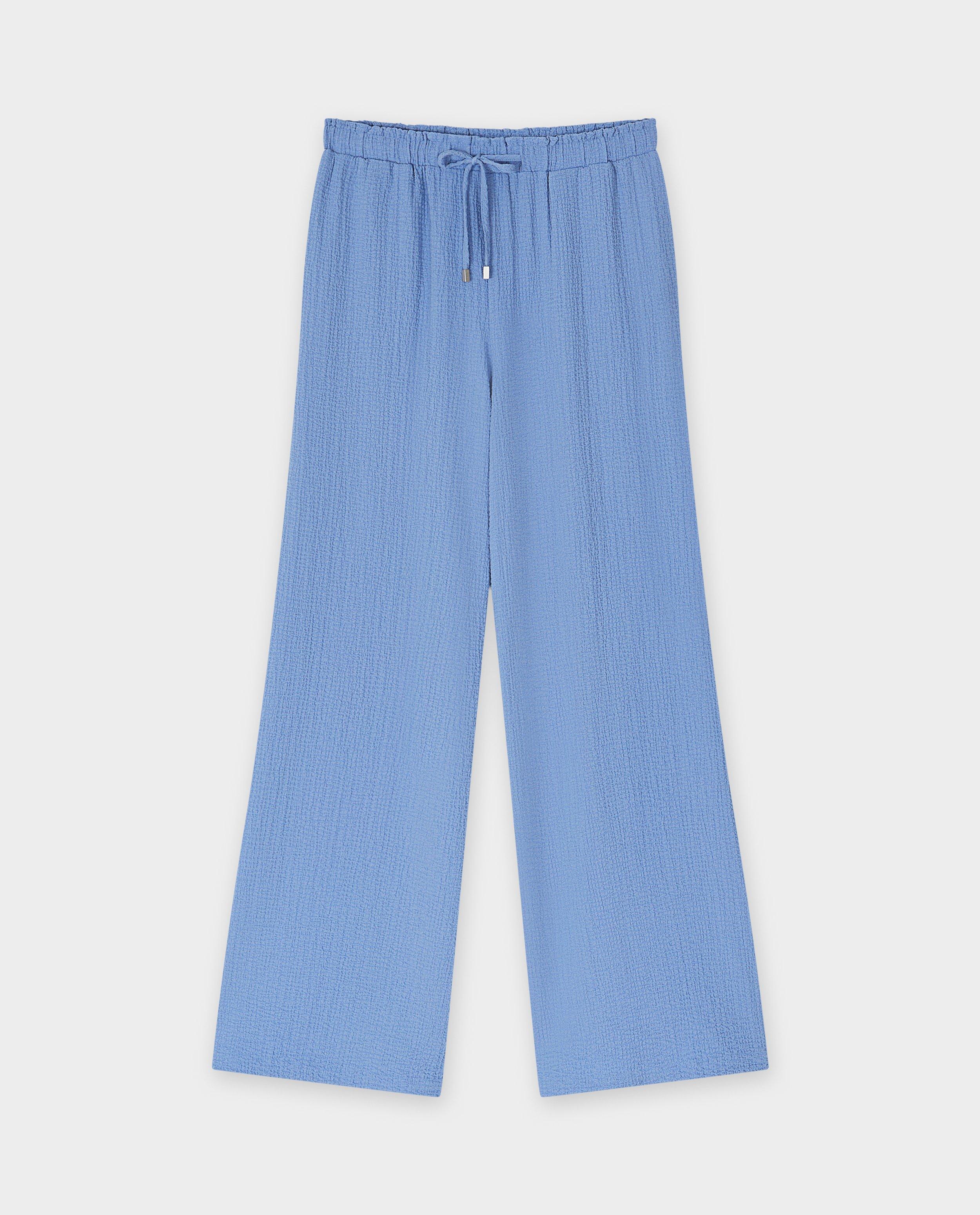 Pantaloni texturați Sora albaștri