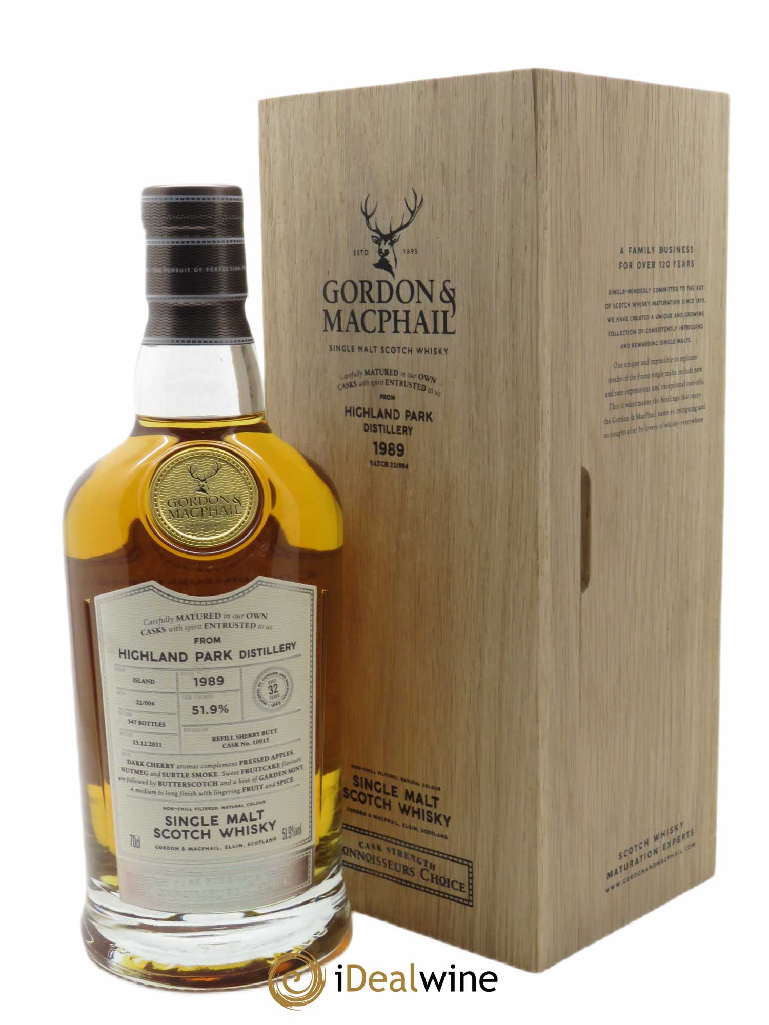 Whisky Highland Park 32 ans Gordon & Macphail  1989 - Lot de 1 Bouteille