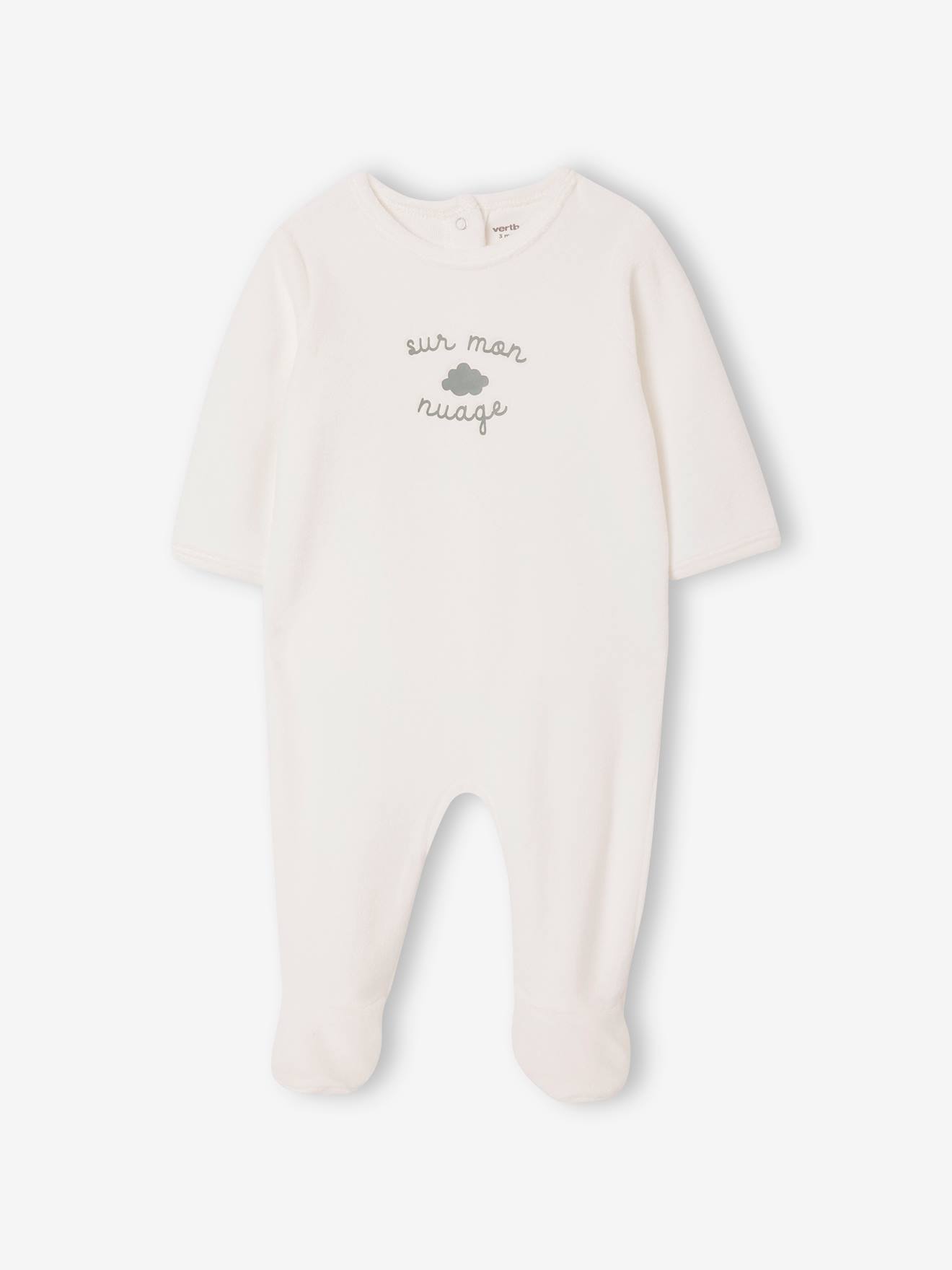 Lot de 3 dors-bien bébé en velours BASICS vert de gris
