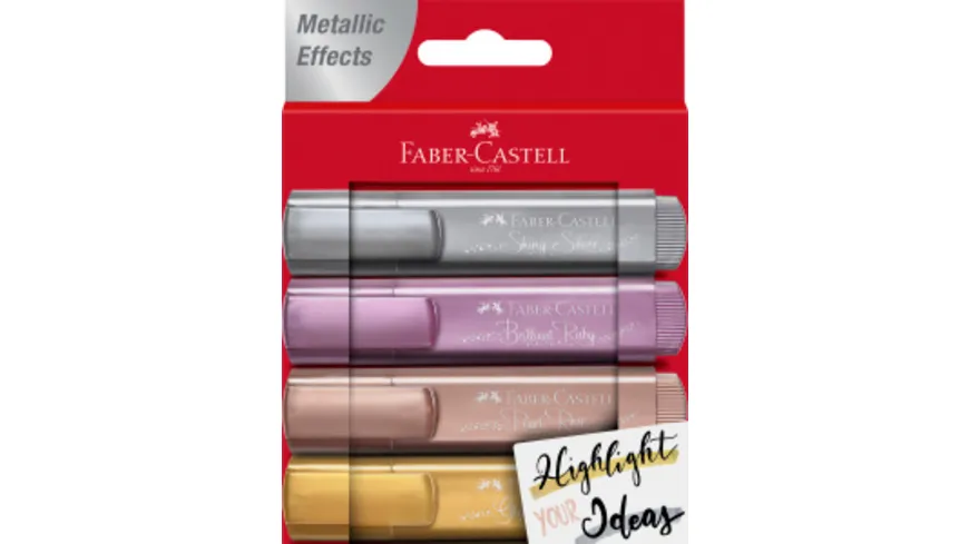 FABER-CASTELL Textmarker 4er Set metallic