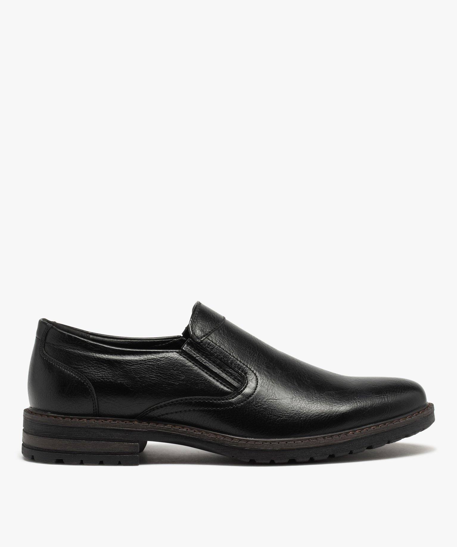 Derby confort avec élastiques latéraux homme noir | GEMO