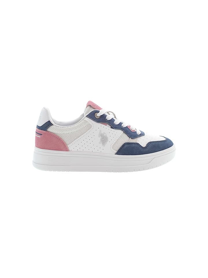 U.S. Polo Assn. Sneakers in Weiß/ Dunkelblau/ Rosa günstig kaufen