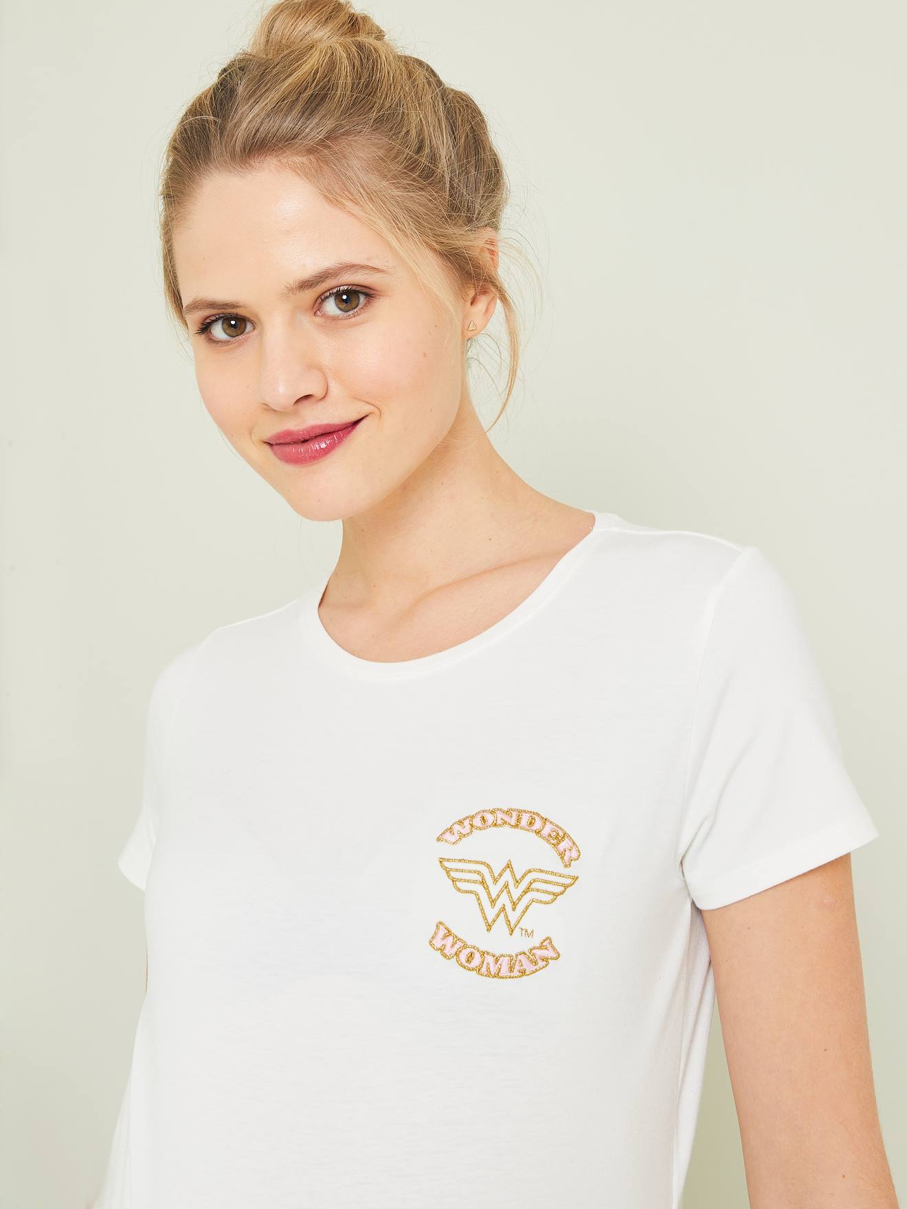 T-shirt de grossesse Wonder Woman® blanc