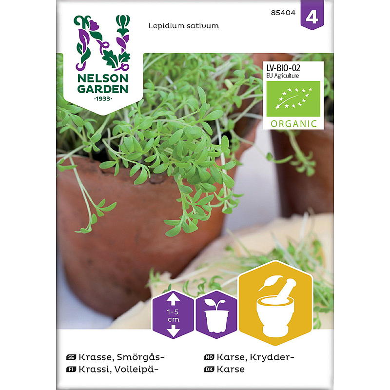Nelson garden Frø Karse Krydder, organic