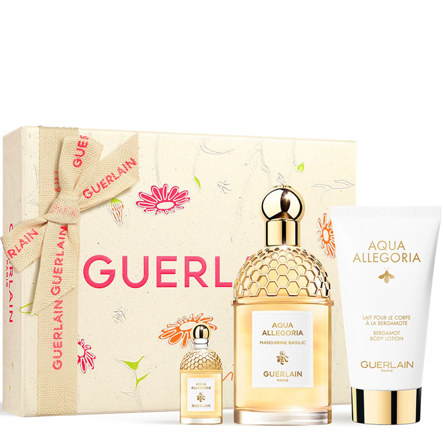 Guerlain Aqua Allegoria - Mandarine Basilic Coffret Eau de Toilette 125 ml + Minature 7,5 ml + Lait Corps 75 ml