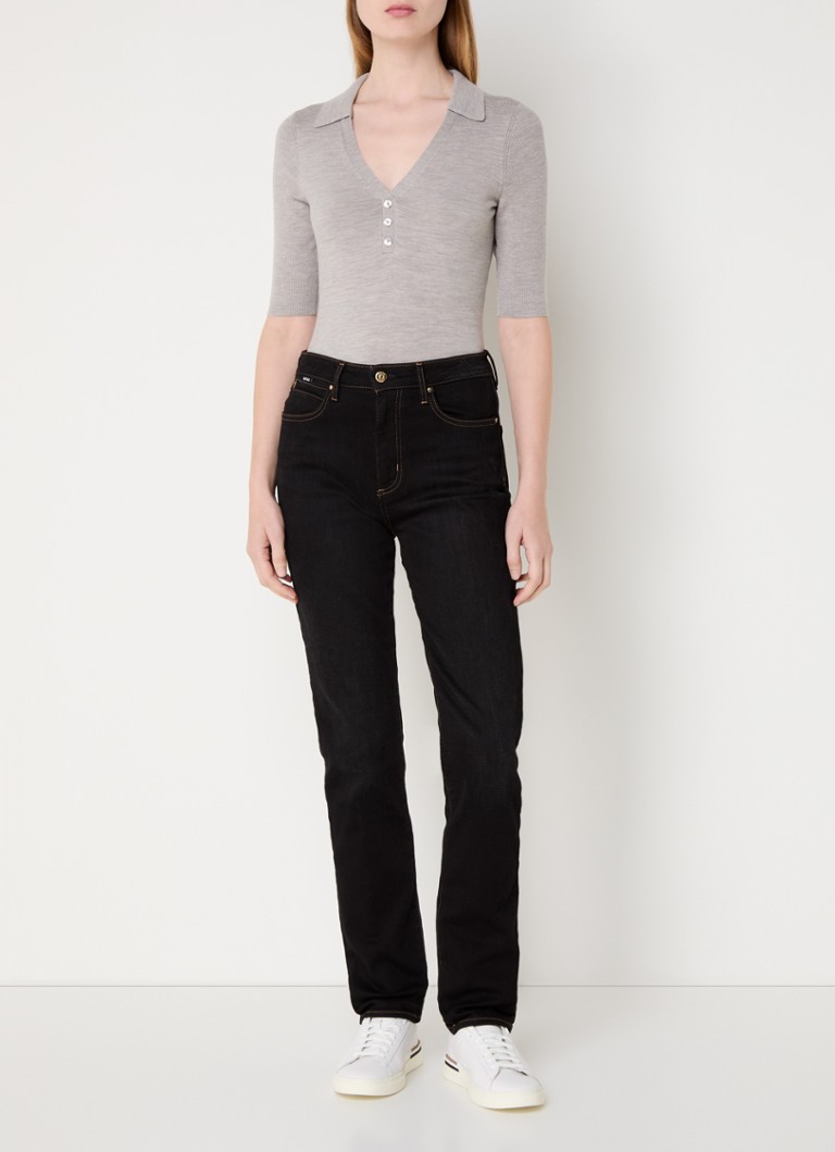 HUGO BOSS Fatirame fine-knit polo shirt made of virgin wool