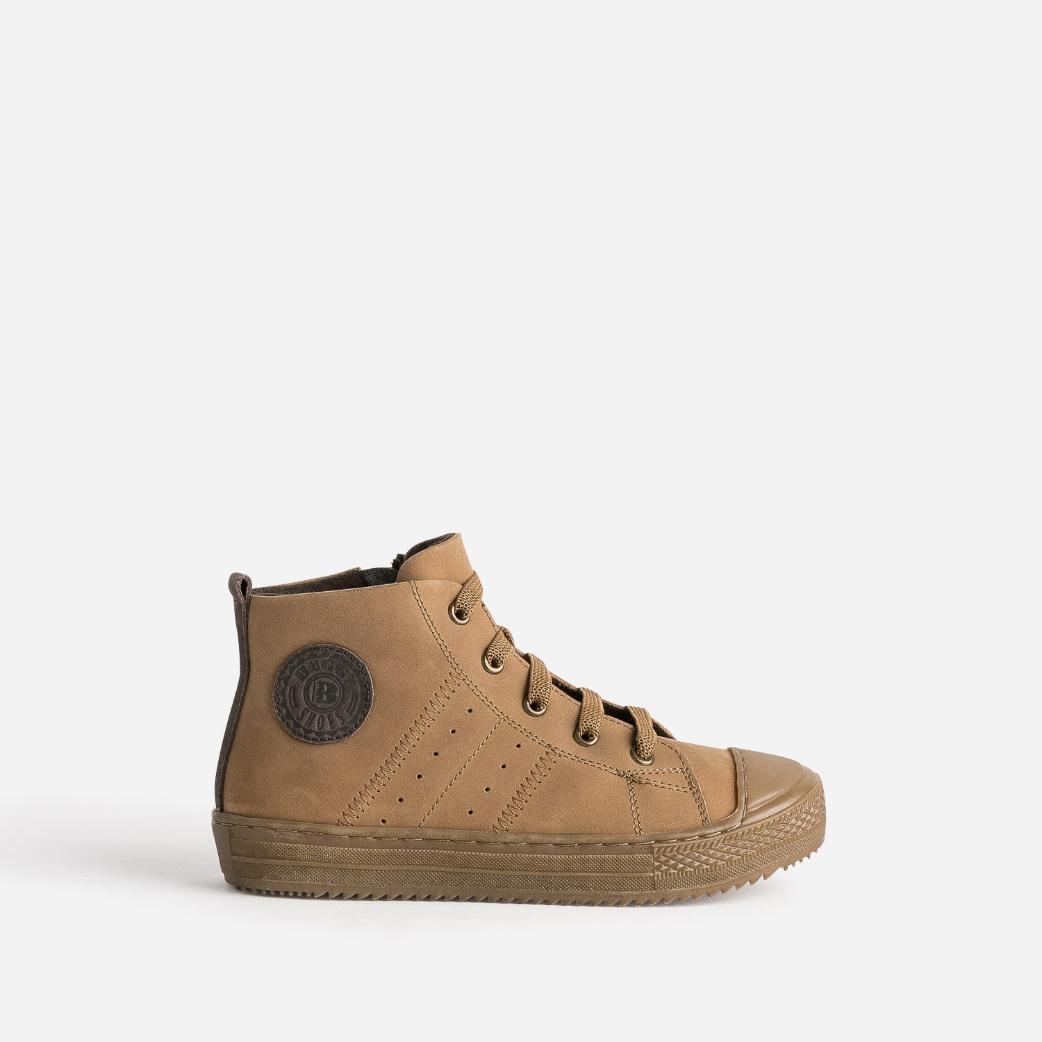 Basket éco-conçue BUGGY camel en cuir
