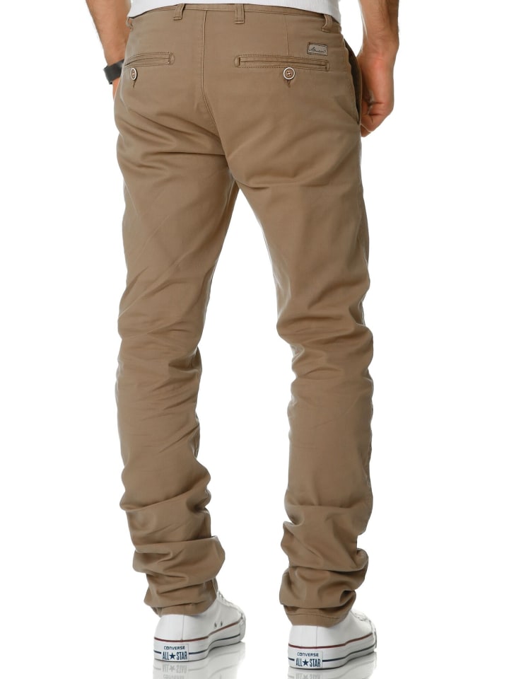 Amaci&Sons Slim Fit Chino mit Stretch WASHINGTON in Beige günstig kaufen