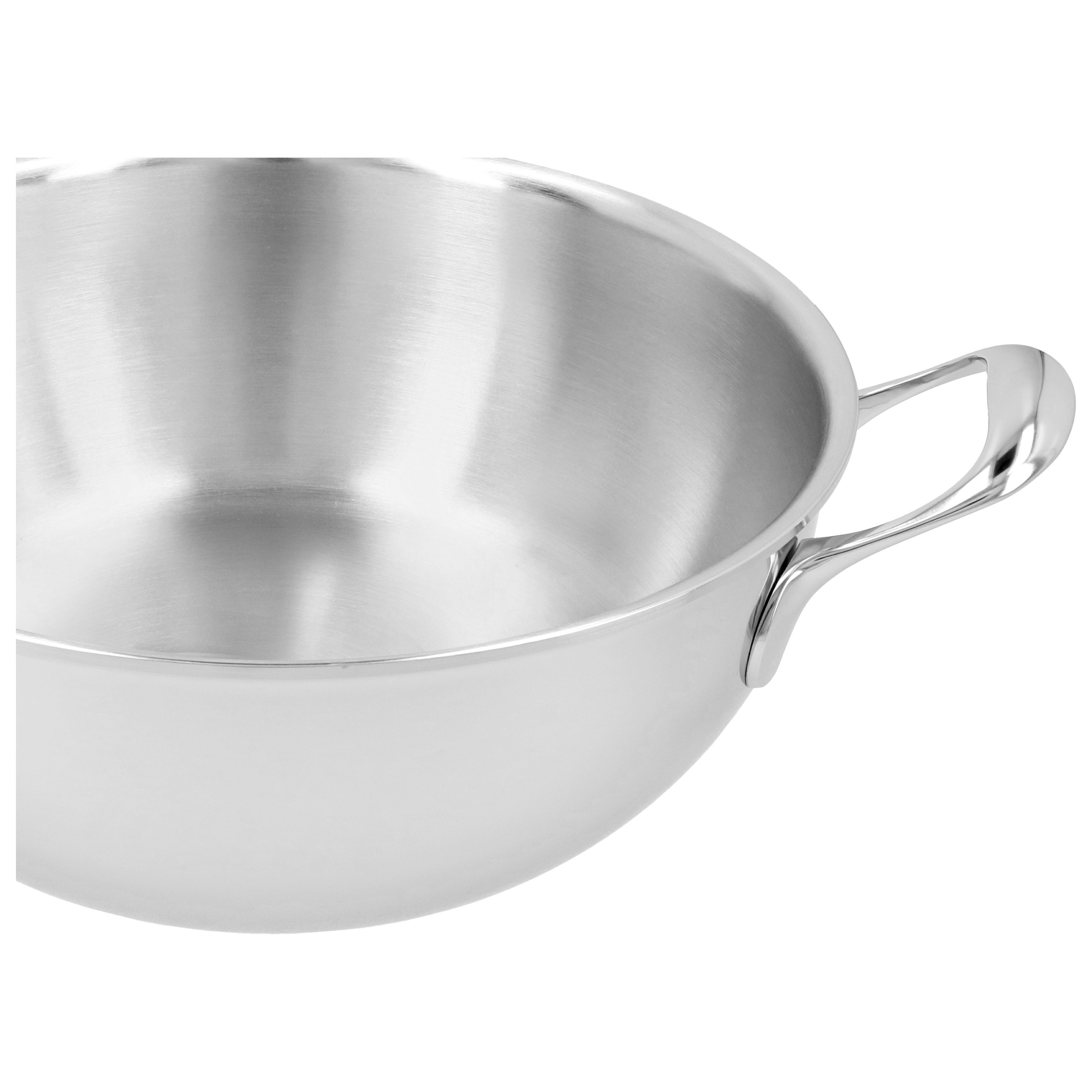 Servierpfanne mit doppelwandigem Deckel 28 cm, 18/10 Edelstahl
