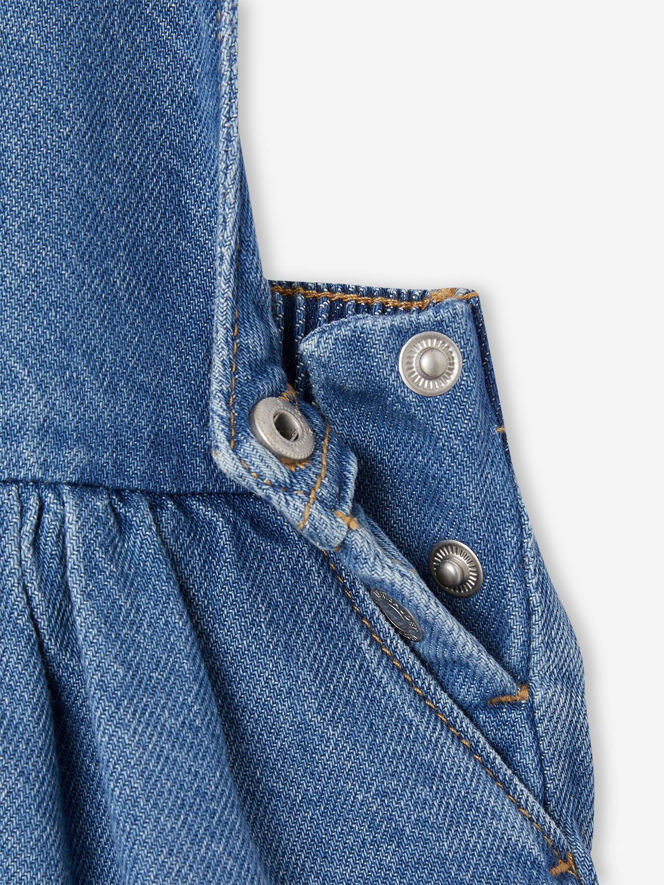 Vertbaudet Baby Jeans-Latzkleid Oeko-Tex - blue stone