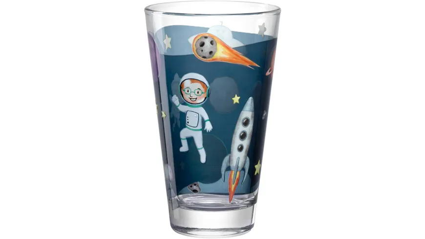 LEONARDO Kinder Trinkglas Bambini Avventura L Weltall