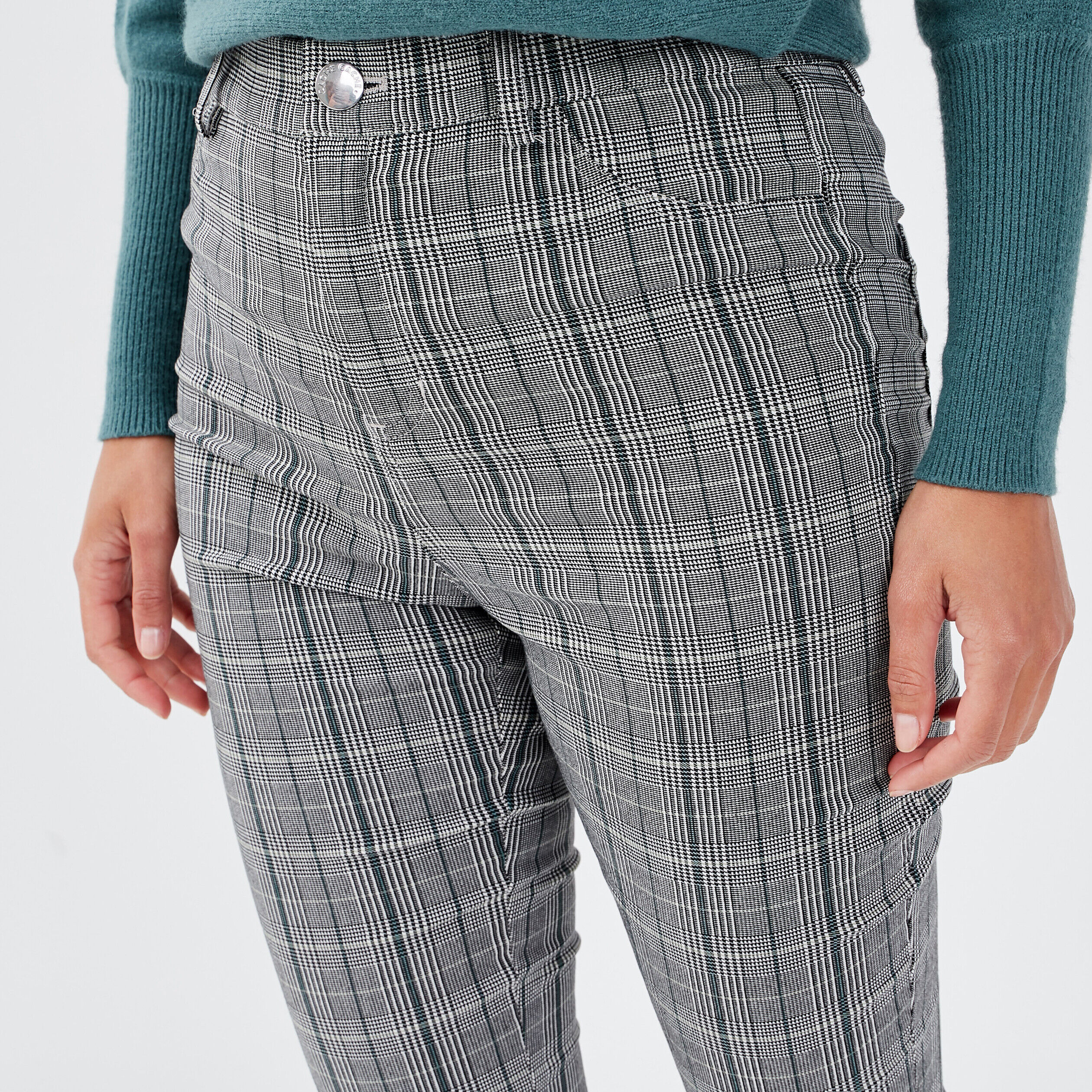 Pantalon skinny taille haute blanc femme | Cache Cache